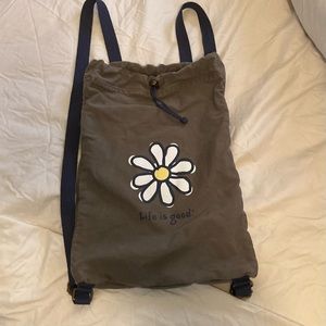 Life is Good drawstring backpack